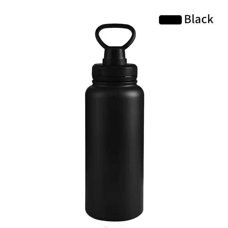 Water Bottle - 32oz Insulated Stainless Steel Water Bottle with Straw Lid