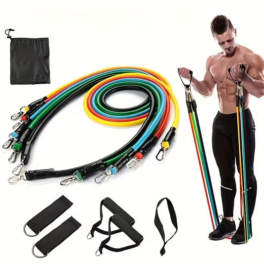 Resistance Bands Set - 5 Level Exercise Bands with Handles and Door Anchor