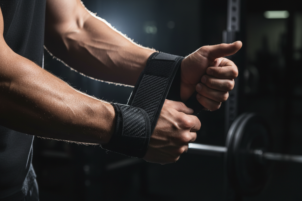 Wrist Wraps In Use